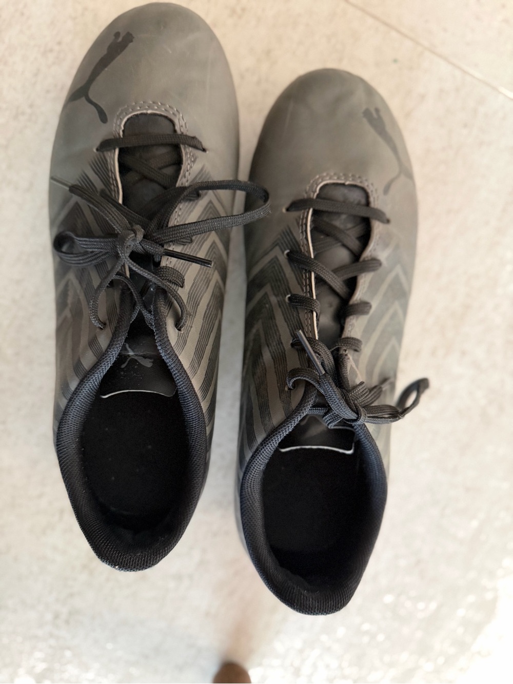Puma Black and Gray Slip-On Training Shoe